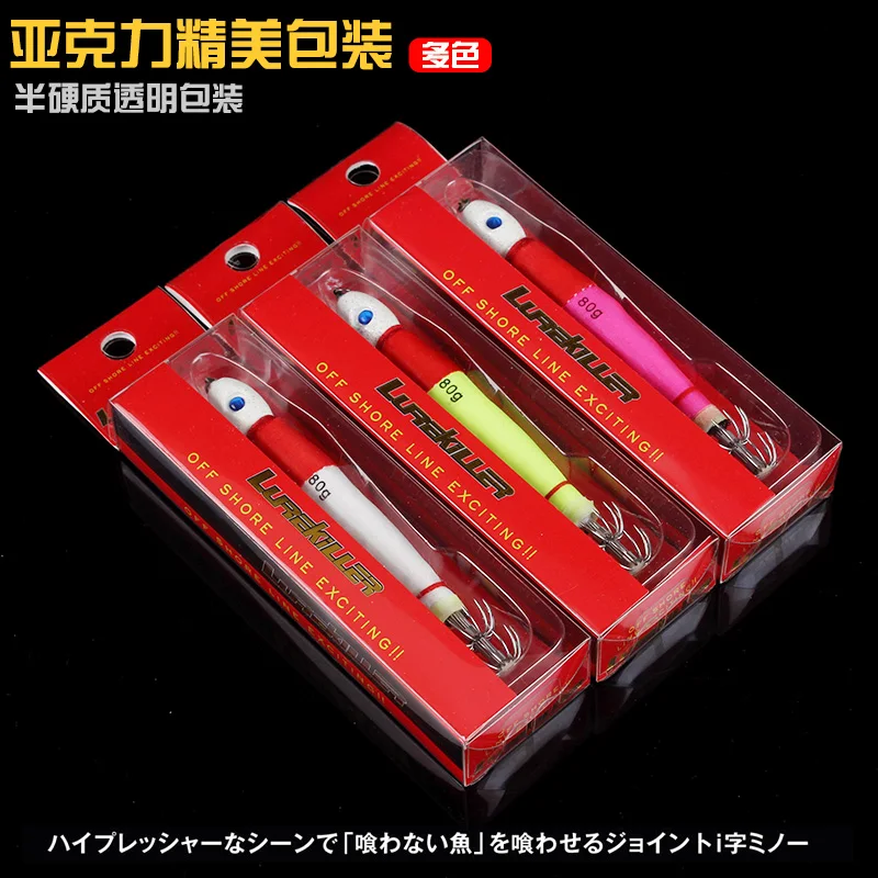 NEW PRODUCT JAPAN MADE LUREKILLER LEAD SQUID JIG LURE 40/60/80G 3 DIFFERENT COLOR FISHING | Спорт и развлечения
