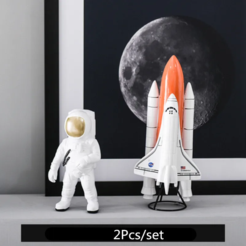 Многоцветный Космический человек астронавт Художественная Скульптура креативная статуя космонавта образец моды дом Смола Украшение дома аксессуары R296 - Цвет: Многоцветный