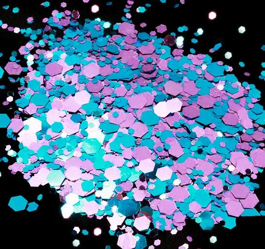 9-50g in one bag 50g/bag Chunky Glitter Nail Sequins Iridescent Flakes Ultra-thin Colorful Mixed Paillette Festival Glitter Cosmetic Face Glitter - Цвет: 9-50g in one bag