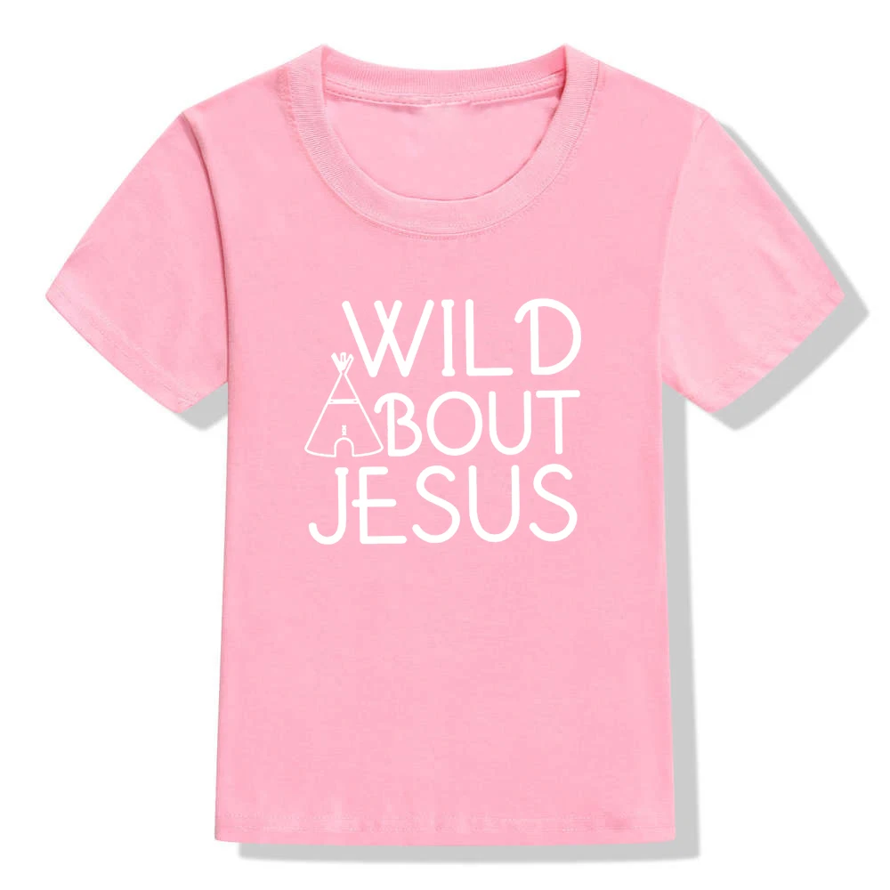 Wild Bout/Детские топы с надписью «Jesus», летняя футболка для маленьких девочек Детская футболка с короткими рукавами летняя одежда для маленьких девочек Футболка