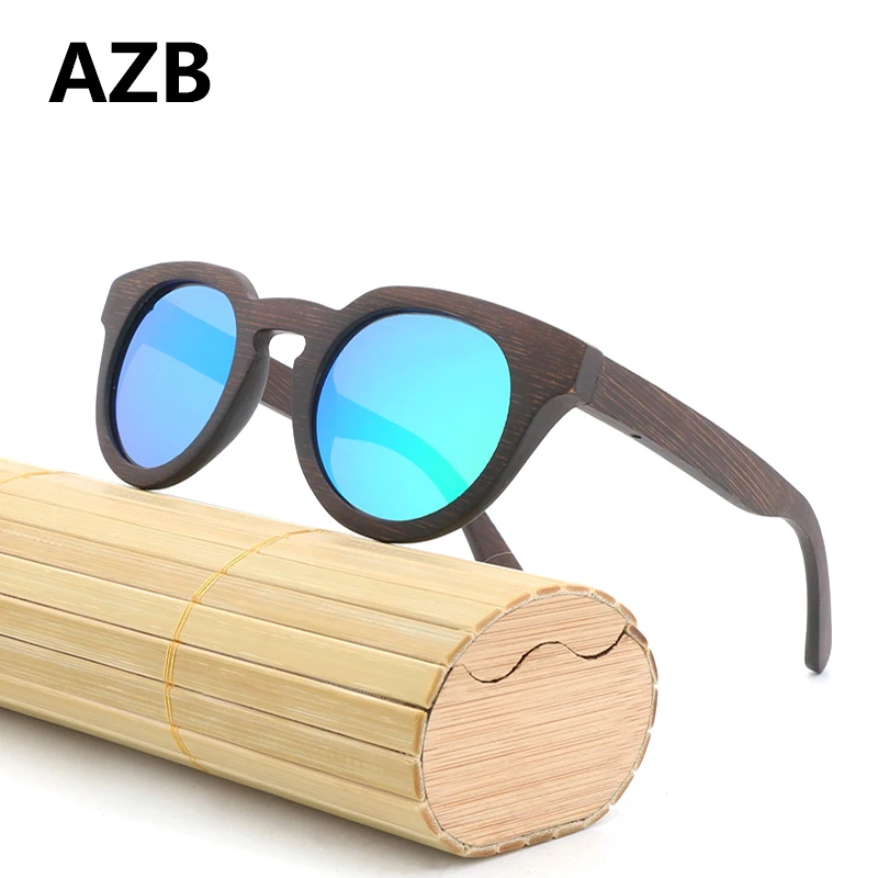 Солнцезащитные очки AZB с деревянными линзами для мужчин и женщин винтажные