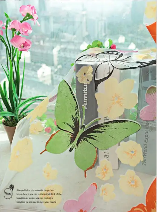Новые прозрачные шторы с бабочкой 200 см * 270 см/Марля/тюль вуаль занавески для