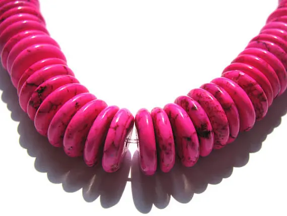 

high quality bulk turquoise stone heishi pink red jewelry beads 10mm--4strands 16inch/per strand