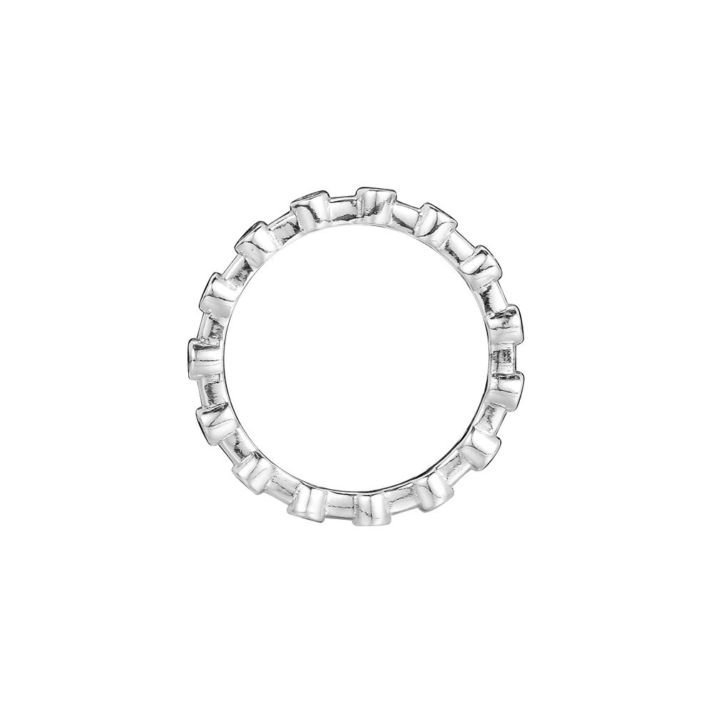 

Dazzling Dots Rings with Clear CZ 100% 925 Sterling-Silver-Jewelry Free Shipping