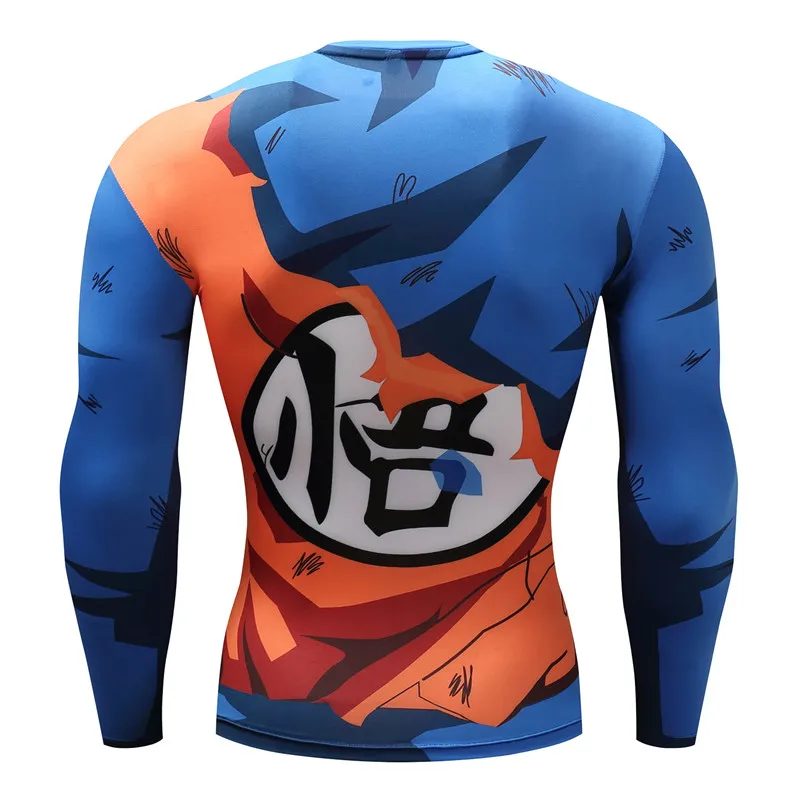 Dragon Ball футболки мужские Аниме фитнес-футболки косплей компрессионные футболки Бодибилдинг топы тройники Наруто Гоку Вегета Camiseta