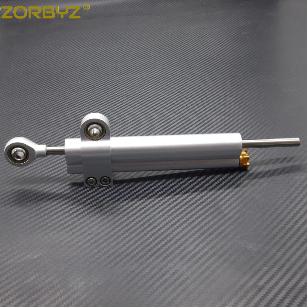 ZORBYZ мотоцикла Серебряный ЧПУ Регулируемый рулевой демпфер для Yamaha MT 07 MT07 MT09 09 10 R6