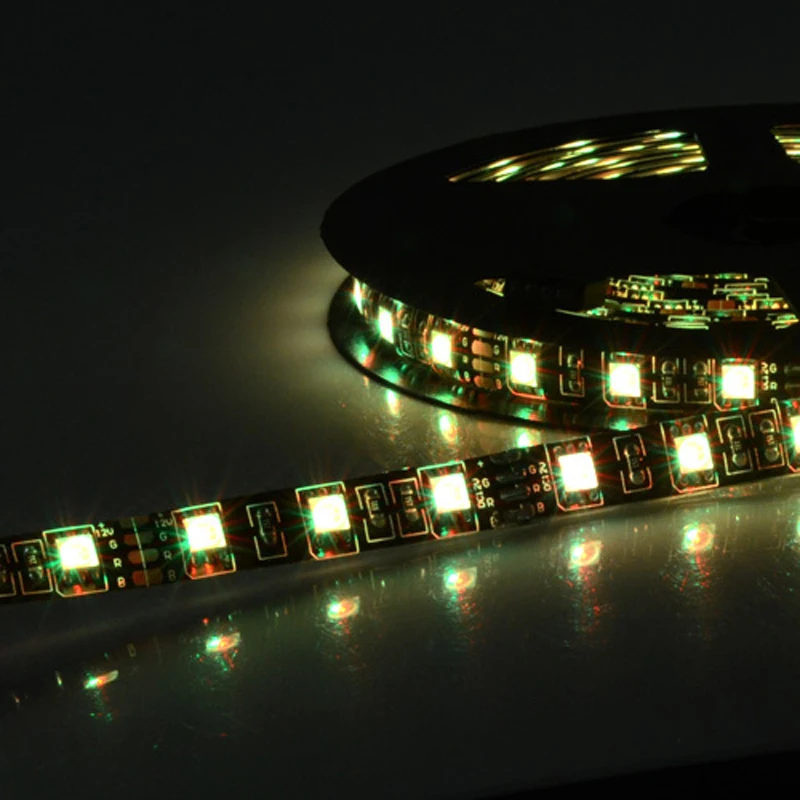5 м черная печатная плата 5050 RGB Светодиодная лента 12 в 300 светодиодов Гибкая полоса струна водонепроницаемая светодиодная лента лампа домашний декоративный свет