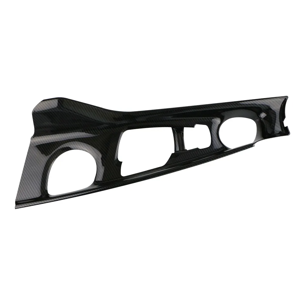 black carbon fiber Автомобиль консоли Шестерни Цельнокройное Панель украшения крышки отделкой воды чашки этикета полоски для Toyota CHR C-HR LHD аксессуары - Цвет: black carbon fiber
