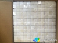 white freshwater shell mother of pearl mosaic tile for kitchen backsplash and bathroom 11 square feetlot 25x25chip size