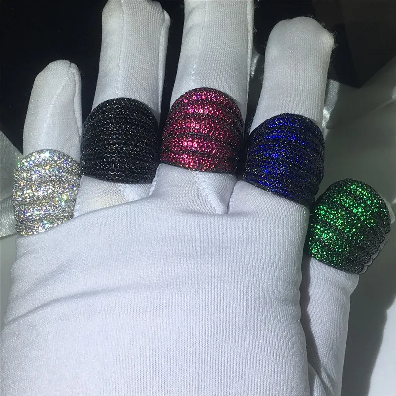 Choucong большое роскошное повседневное кольцо для вечеринки Micro pave 350 шт AAAAA Циркон Cz