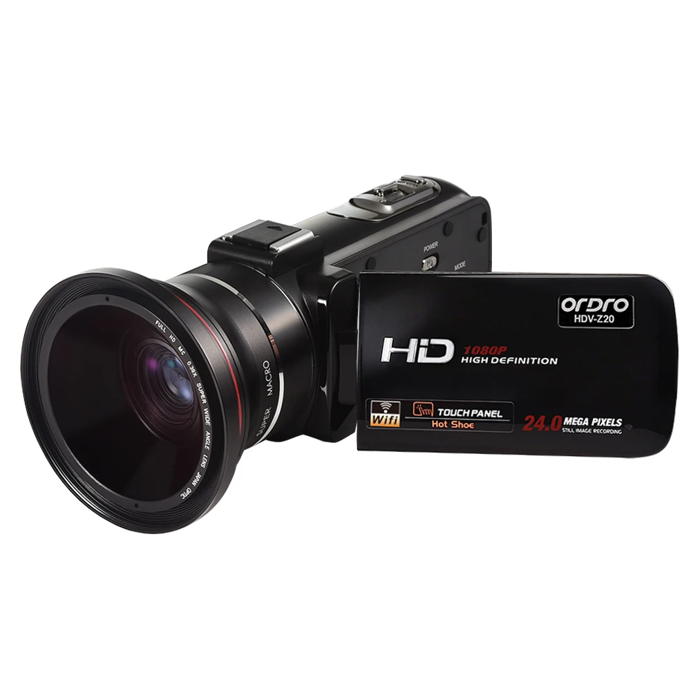Ordro портативная видеокамера 1080P Max 24 0 MP HD с Wifi широкоугольным объективом