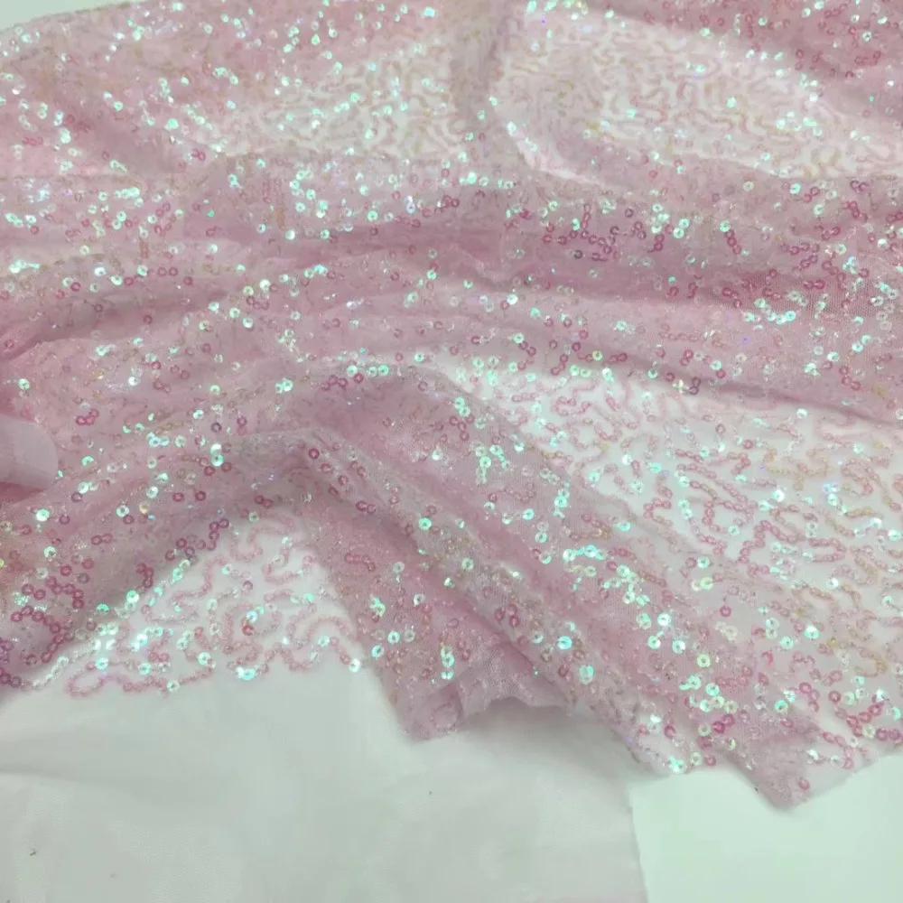 Новинка блестящая ткань с блестками на сетке кружевная для платья одежда платье