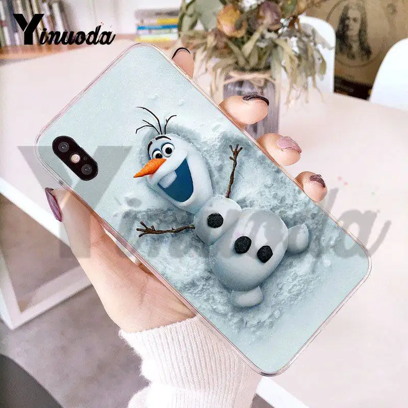 Yinuoda Олаф снеговик Coque Shell чехол для телефона для iPhone 8 7 6 6S Plus X 5 5S SE 5C XS XR чехол s11 11pro 11promax