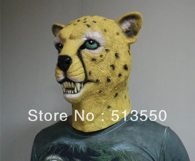 Лидер продаж 2013 потрясающая маска леопарда на всю голову впечатляющий костюм