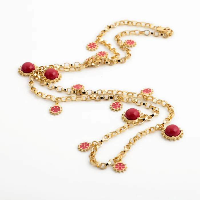 Хит продаж универсальные ожерелья из смолы и стекла цинковый сплав трендовые