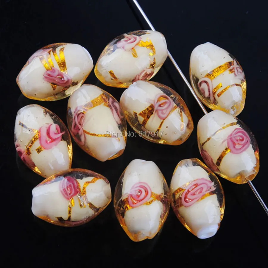 Free Shipping Dichroic Glass Gem Stone Rice 16x10MM Loose Beads For Making Jewelry 10PCS TBW305 | Украшения и аксессуары