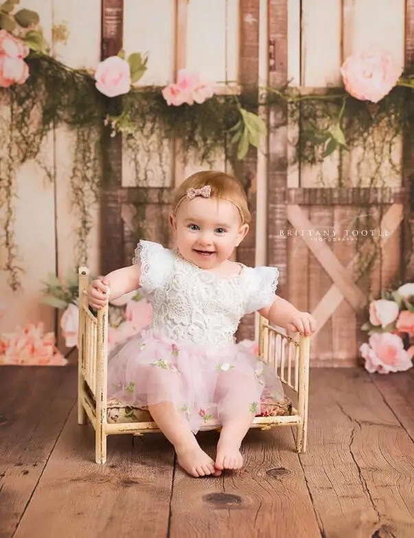 Фотофон MEHOFOTO для малышей с цветочным узором детский фон фотостудии украшение дня