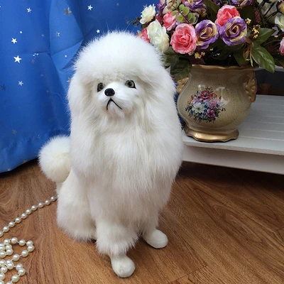 Simulation Plush Animal Toys Stuffed dog Doll Real Life poodle Dog Toy Car Home Decor Supplies | Игрушки и хобби