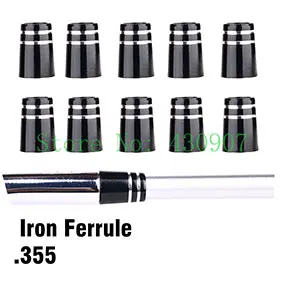 Bright silver 50pcs Пользовательский Черный Размер. 355 металлический наконечник клюшки для гольфа для конический наконечник Железный Клин - Цвет: Bright silver 50pcs