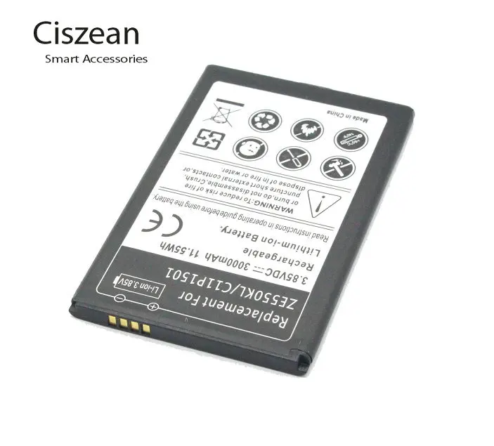 Универсальное зарядное устройство + 3000 мАч сменная батарея для Asus C11P1501 Zenfone 2 Laser