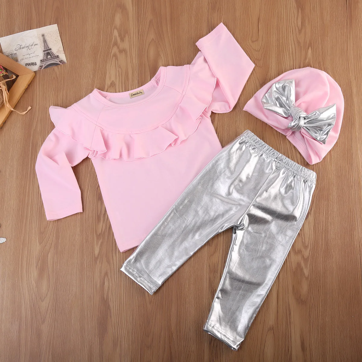 Одежда для маленьких девочек топы с длинными рукавами толстовка леггинсы штаны