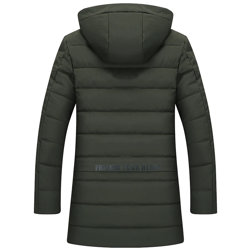 Парка мужская зимняя длинная толстая стеганая куртка на хлопковом наполнителе