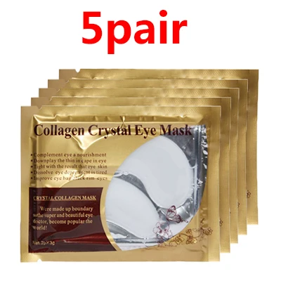 5pair style 4 10 шт. = 5 пар, маска для глаз с кристаллами и коллагеном, золотые маски, патчи для глаз, темные круги, против старения, увлажняющие накладки для глаз, гелевые патчи для сна - Цвет: 5pair style 4