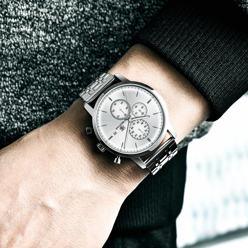 

Relogio Masculino BENYAR Mens Watches Top Brand Luxury Waterproof Military Chronograph Quartz Wrist Watch Clock Date Man Reloj