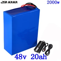 free customs duty 48v 1000w 2000w lithium battery 48v 20ah ebike battery 48v 20ah electric bike battery with 50a bms5a charger