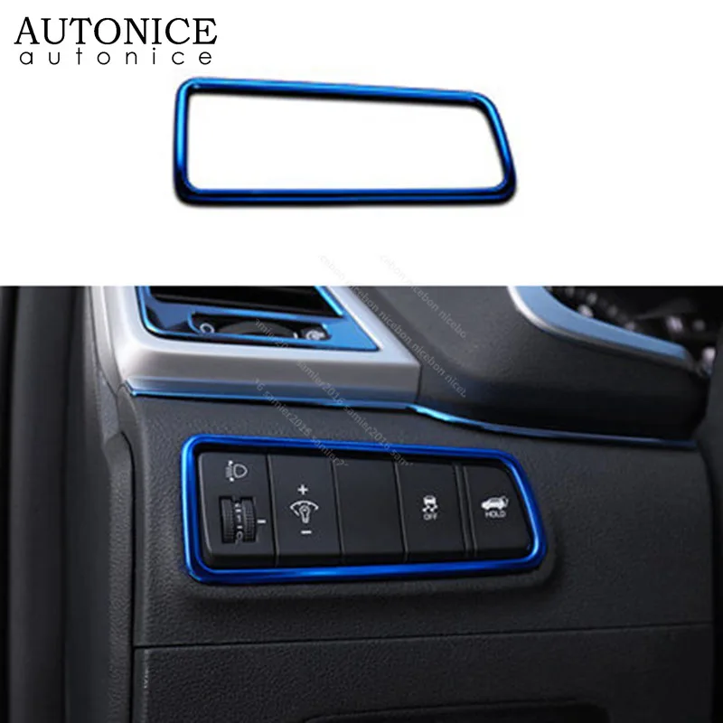 

stainless steel headlight switch Decorative Cover for Hyundai Tucson 2015-2018