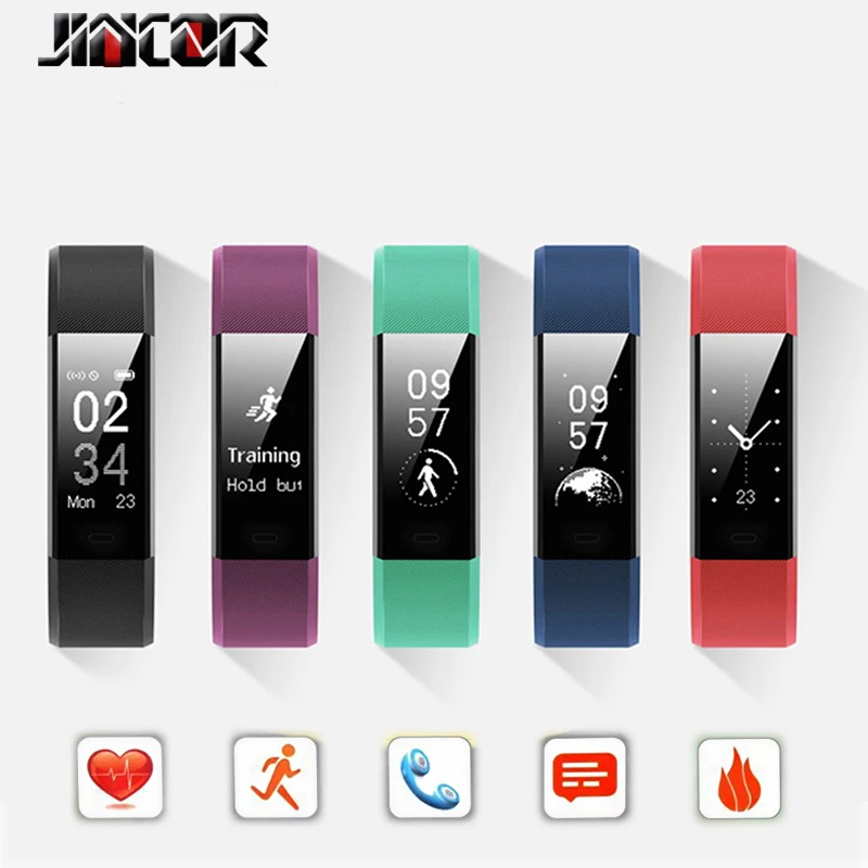 Новый id115 HR умный Браслет Heart Rate Мониторы Фитнес трекер SmartBand для iOS телефона Android |