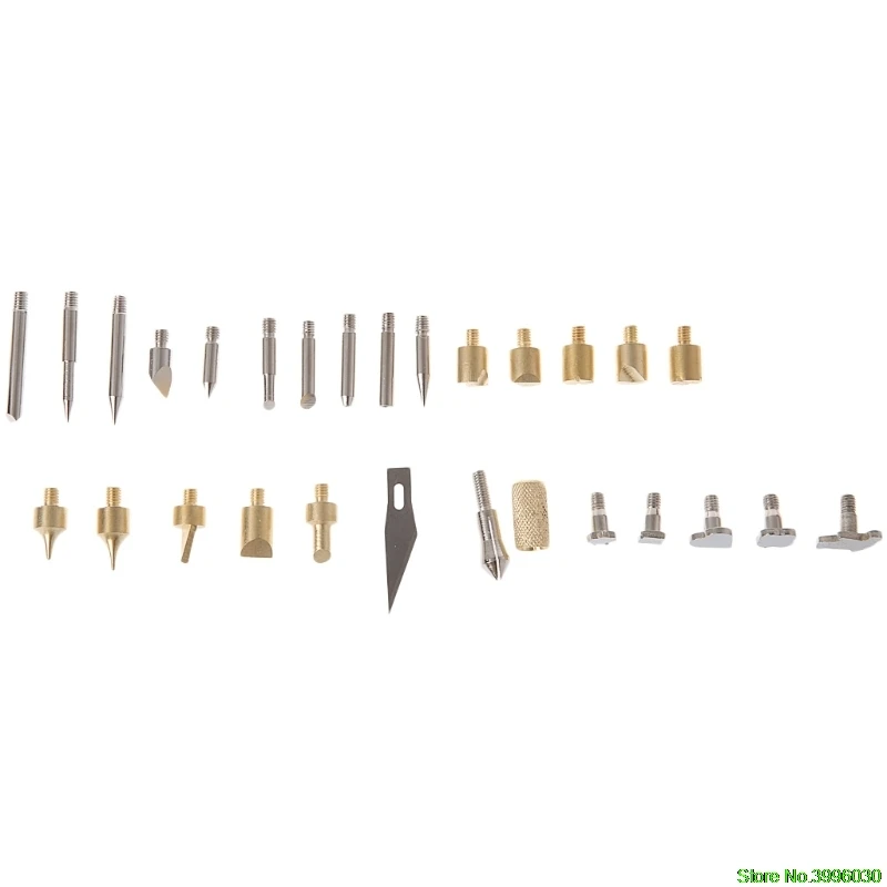 28 шт./компл. ручка для сжигания дерева наконечники трафарет паяльник инструмент