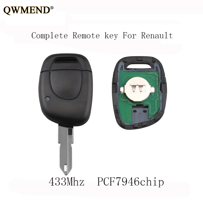 Чип QWMEND 433 МГц PCF7946 для Renault Master Kangoo Clio Twingo 2002 2010 NE73 Blade|chip|chip 46 |