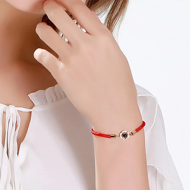Женские браслеты из красной веревки браслет со знаком зодиака розового золота на