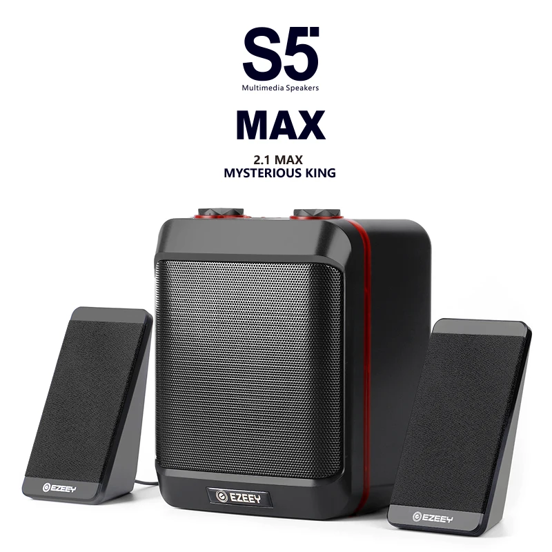 EZEEY S5-MAX - USB 3.5mm 2.1 Heavy Bass Speaker for Desktop Laptop Notebook Tablet FM Radio SmartPhones PC | Электроника