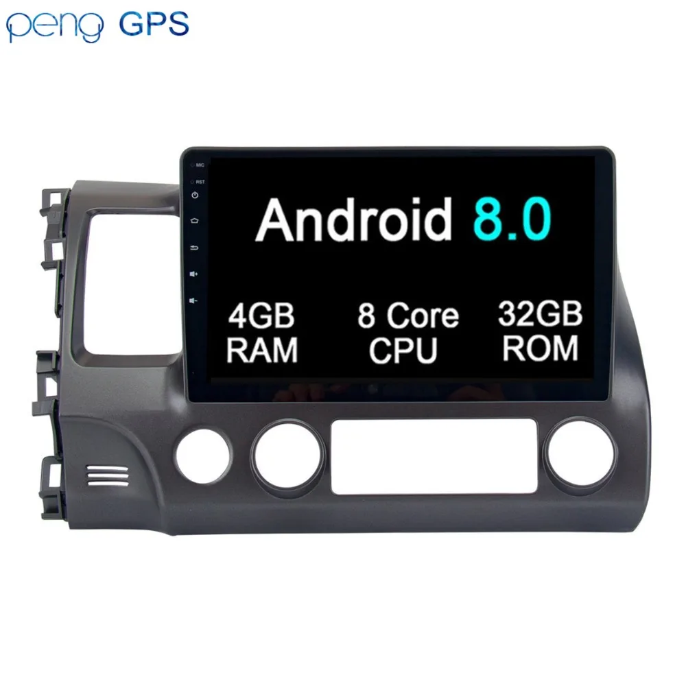 2din Android 7.1 8.0 Car Radio GPS Navigation Headunit for Honda Civic Sedan 2007-2011 Multimedia no DVD Player Stereo Audio | Автомобили