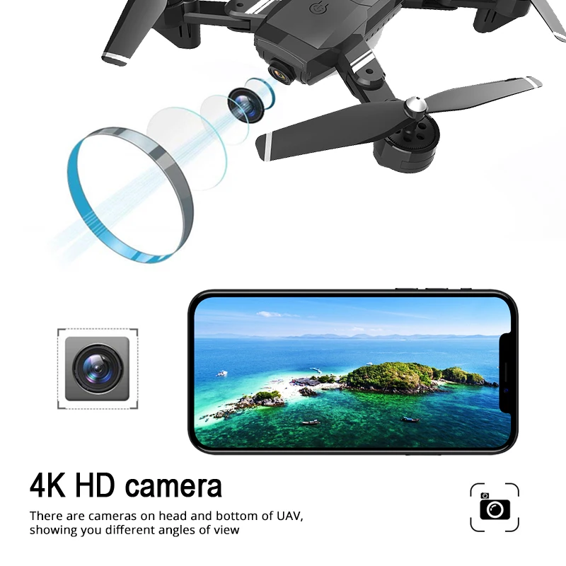 Дрон 4K RC Дроны с камерой HD оптический поток следуй за мной Квадрокоптер VS M69 M70 SG700