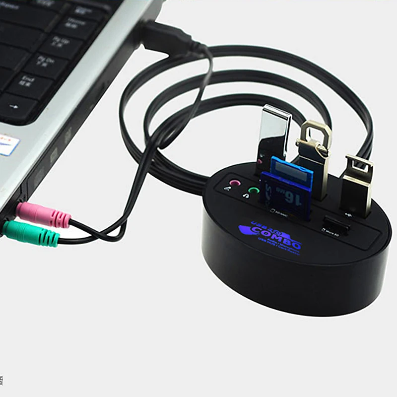 USB 2 0 концентратор MS/TF/M2/SD кард-ридер аудио кабель комбо Multi-In-1 usb разветвитель