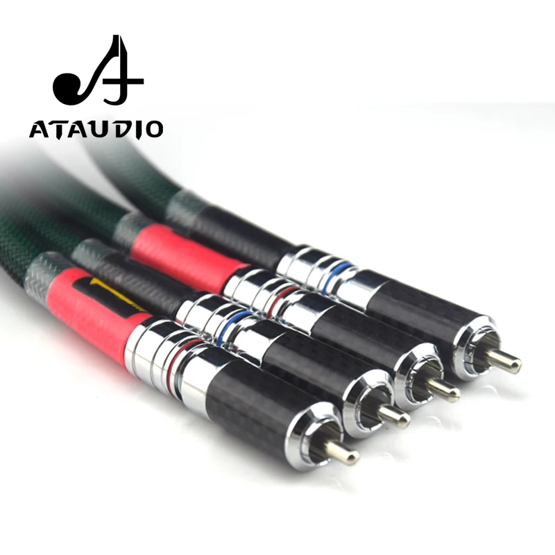 ATAUDIO 2328 Hifi RCA кабель Hi end посеребренный 2rca штекер на штекер|interconnect rca cables|hifi cablerca cable