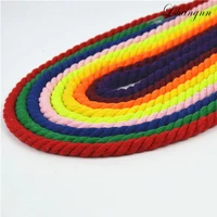 100 cotton 10meters 3 shares twisted cotton cords 8 mm diy craft decoration rope cotton cord for bag drawstring belt 20 colors