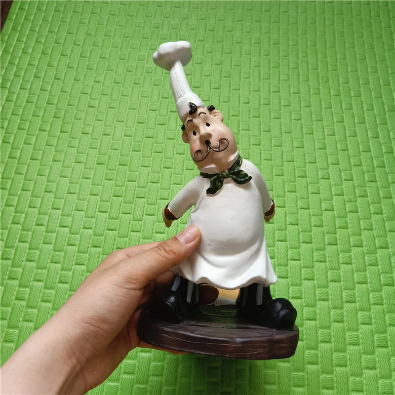 21 см Высота держатель для вина из смолы шеф повара статуэтки кухонные украшения