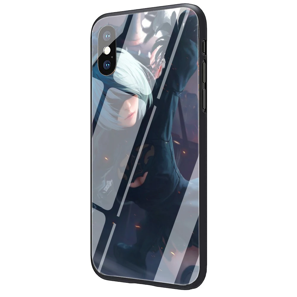Чехол NieR Automata из закаленного стекла для iPhone 5 5S 6 6s Plus 7 8 Plus X XR XS 11 Pro Max - Цвет: G6