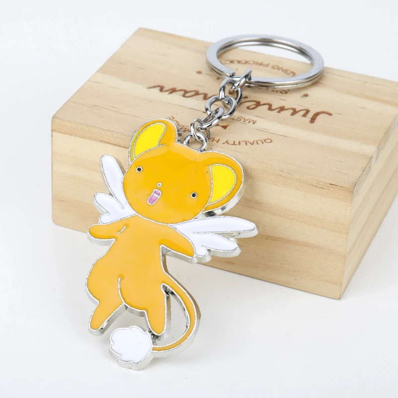 

Card Captor Sakura Key Chain KINOMOTO CERBERUS Alloy Keychain Accessories Pendant Key Ring Charms Keychains for Ladies