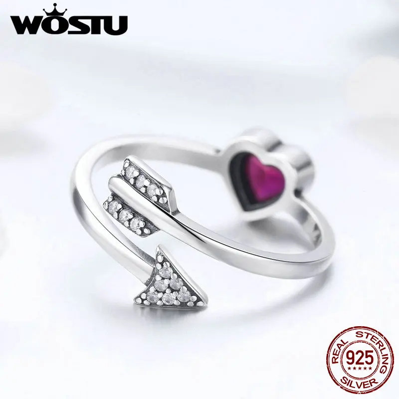 WOSTU роскошное свадебное кольцо из настоящего стерлингового серебра 925 пробы с