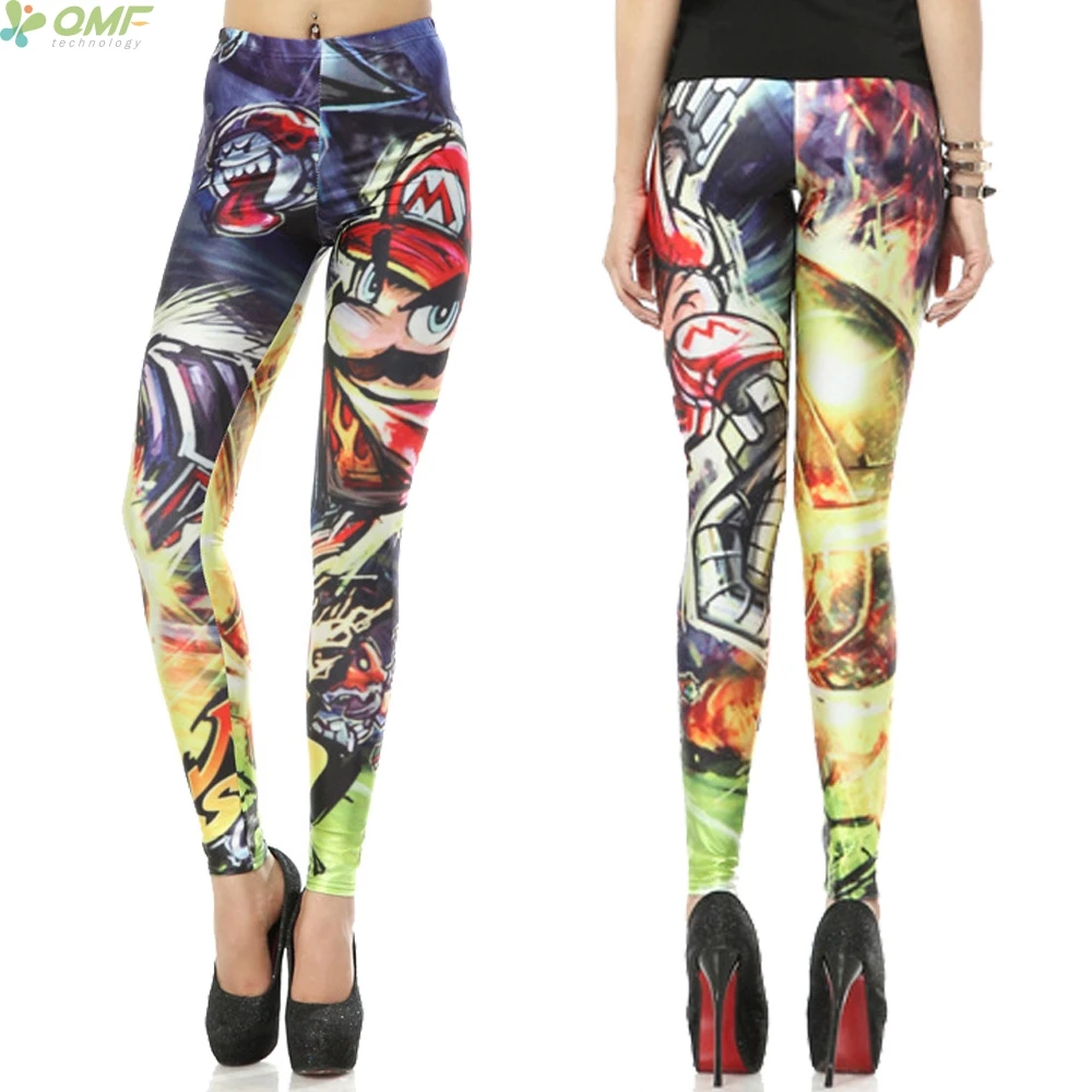 Супер Марио игра печати панк Для женщин Леггинсы для Bodycon Мода брюк моды Узкие