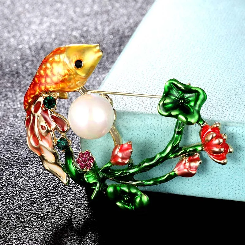 zlxgirl imitation pearl Lithium shape Brooch Pins of men jewelry Hijab Accessories Women Brand Enamel bridal scarf pins |