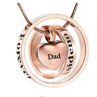 IJD9954 Розовое Золото кремации ювелирные изделия моя мама мой папа мой сын моя сестра мой друг урн ожерелье круг жизни подвеска-сувенир для золы