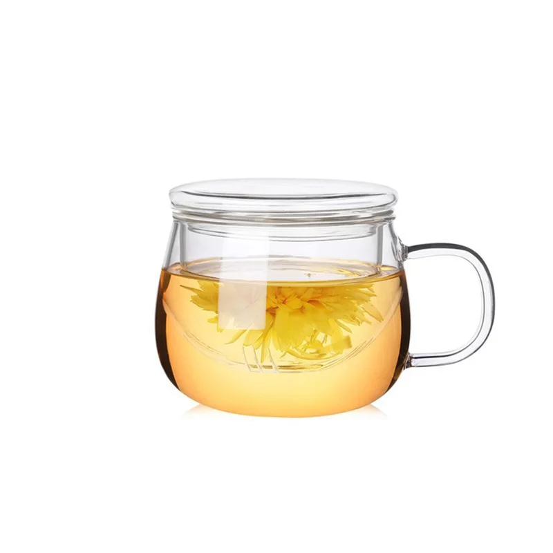 

300ML Double Wall Glass Cup Transparent 3 in 1 Black Tea Mug Set Handmade Creative Glasses Cup For Home Tea Party Drinkware Tool