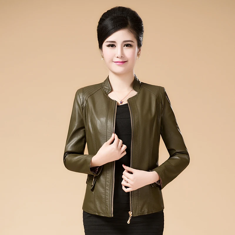 Новинка 2018 Брендовая женская короткая потертая куртка из искусственной кожи