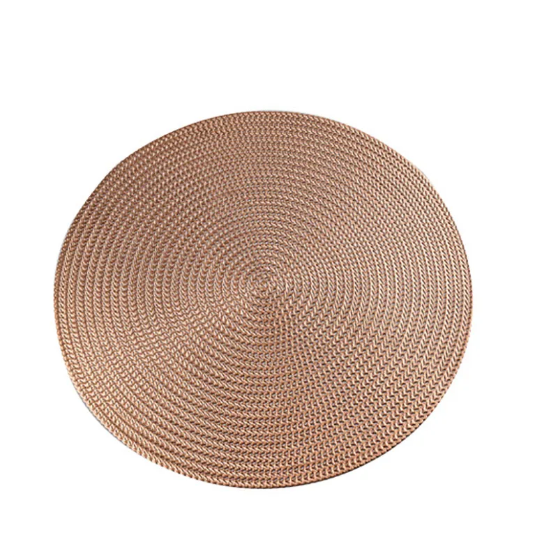 2pcs-Gold Baispo 2 шт./компл. ПВХ столовых Отель Ресторан термостойкие износостойкие Нескользящие моющиеся настольные коврики для украшения праздника - Цвет: 2pcs-Gold